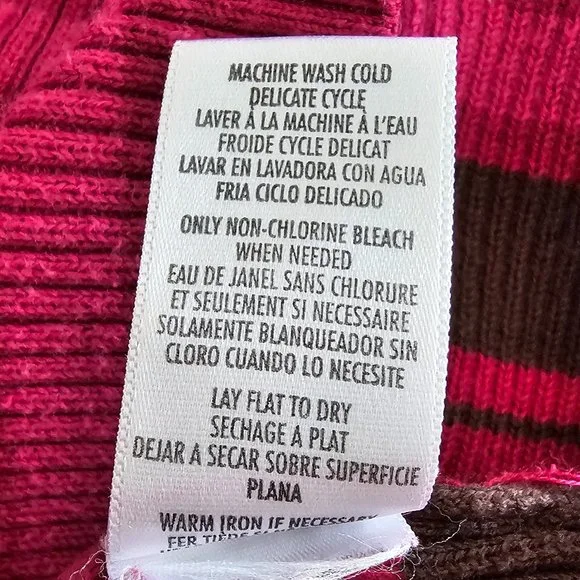 Petite Sophisticate LS Striped Ribbed Turtleneck Top | Like New | SP | Pink BRN - Picture 11 of 15